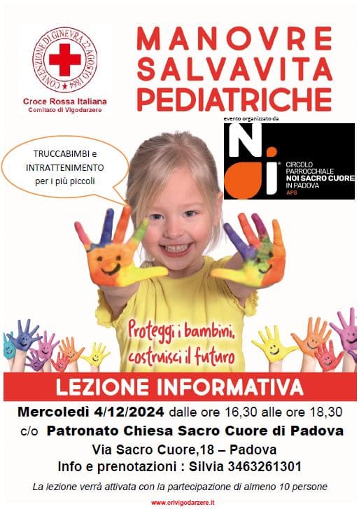 Lezione di manovre di salvavita pediatriche 04/12/2024